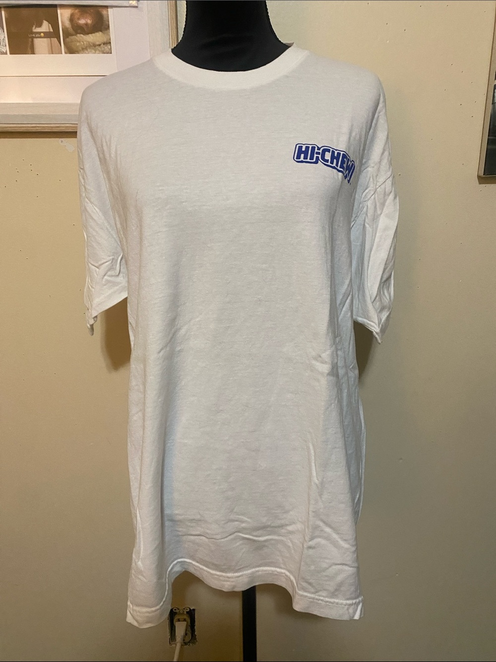 Tultex White Short Sleeve Tee with Blue Chest Logo